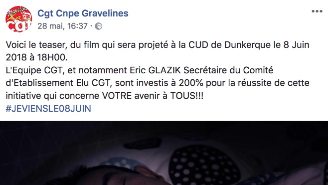 Avenir du nucléaire : la CGT va diffuser un film vendredi à Dunkerque !