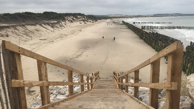 Wissant : un nouvel escalier pour la plage Sud