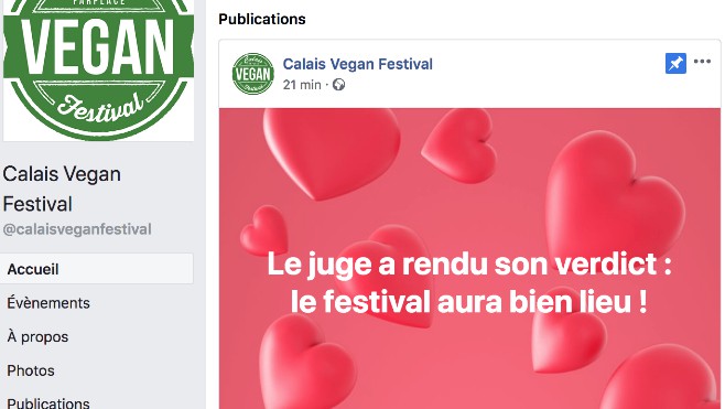 Calais festival Vegan : annulé par la ville, la justice l'autorise !