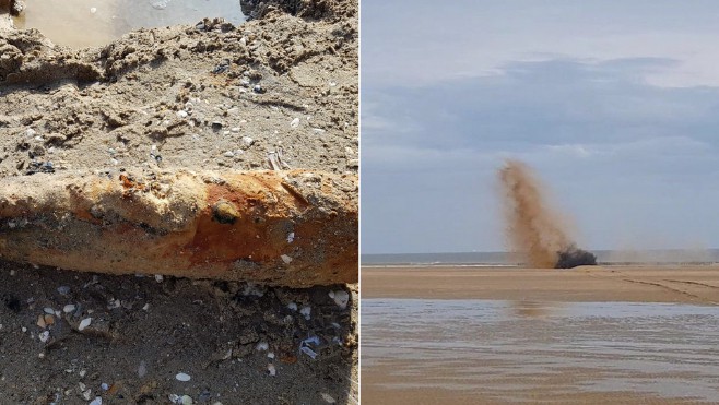 Un obus détruit à Oye-Plage hier matin