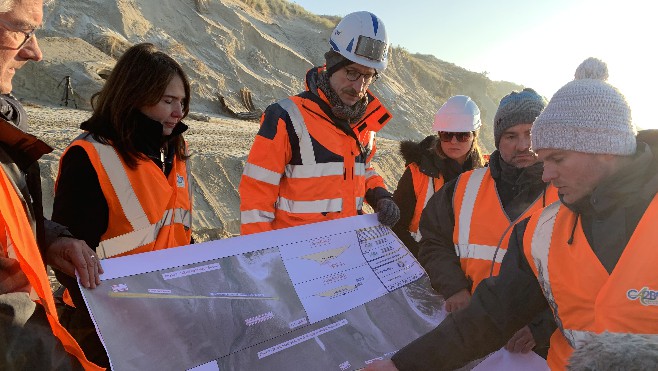 Baie d'Authie: les travaux ont débuté pour le ré-ensablement massif du Bois de Sapin