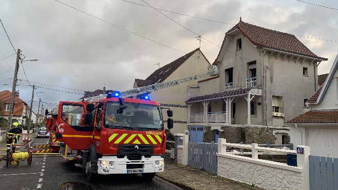 L'intérieur d'une maison détruit par un incendie au Touquet 