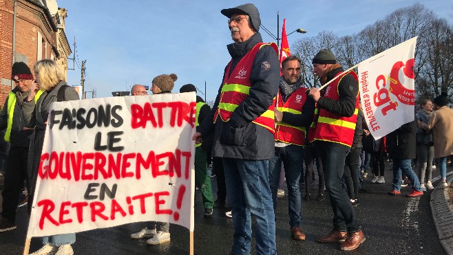 Abbeville : 200 personnes mobilisées contre la réforme des retraites hier