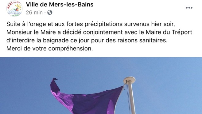 Baignade interdite à Mers les Bains et au Tréport !