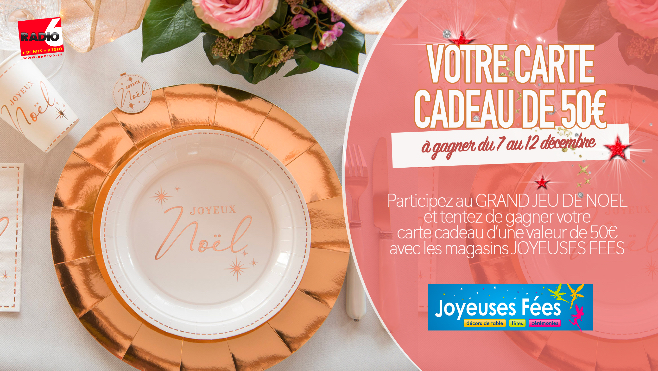 Grand jeu de Noël - Joyeuses Fées et Radio 6 vous offrent votre carte cadeau de 50€