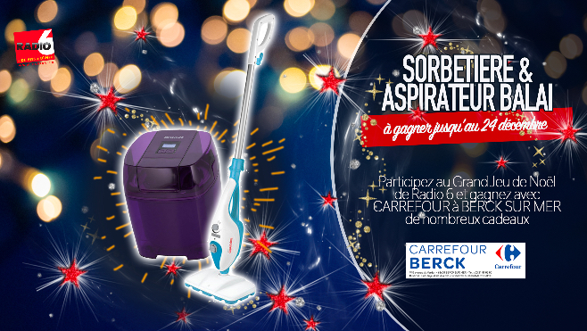 Grand jeu de Noël - Aspirateur balai, sorbetière et bien plus encore, à gagner avec Carrefour à Berck Sur Mer