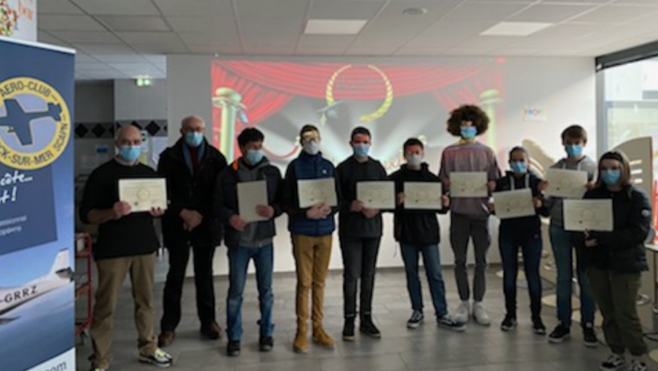 A Berck, sept jeunes ont reçu leur diplôme du Brevet d’Initiation Aéronautique