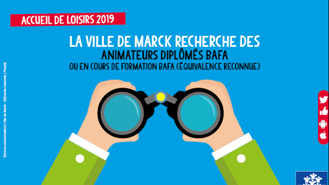 La ville de Marck recherche des animateurs pour ses accueils de loisirs. 