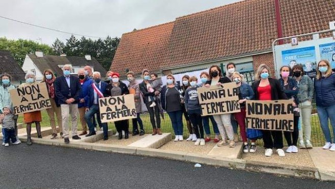 Mobilisation contre la fermeture d’une classe de maternelle à Tournehem-sur-la-Hem 