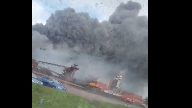 Dunkerque: un incendie s'est déclaré ce jeudi après-midi à Arcelor Mittal 