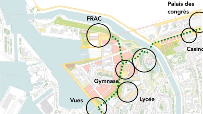 A Dunkerque, un « fil vert » de 2km va relier le centre-ville à la plage.