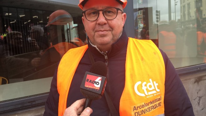 A Dunkerque, la CFDT refuse l'activité partielle après l'incendie du Haut Fourneau numéro 4 d'Arcelor Mittal.