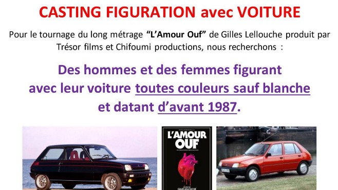 Casting: des figurants avec voiture recherché pour 