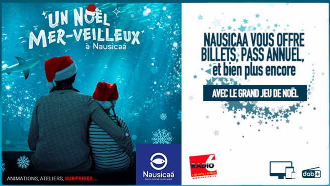 Grand jeu de noël - Gagnez vos entrées et des pass annuels pour Nausicaa à Boulogne Sur Mer