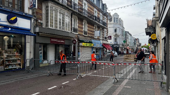 Berck: une partie de la rue Carnot fermée à cause d'une cheminée menaçant de s'effondrer