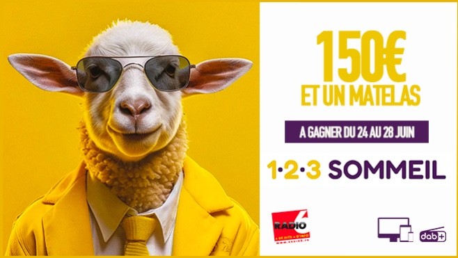 1 2 3 Sommeil et Radio 6 vous offrent 150€ et votre nouveau matelas.