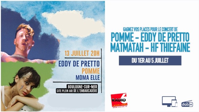 Radio 6 vous offre vos places pour le concert de Pomme, Eddy de Pretto...