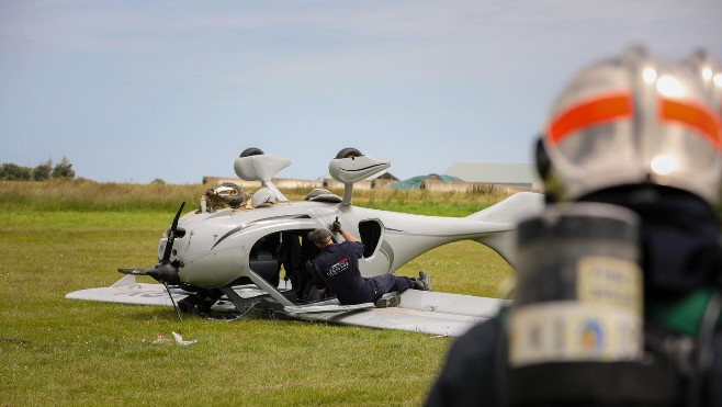 Abbeville : un pilote d’aéronef légèrement blessé dans la chute de son appareil