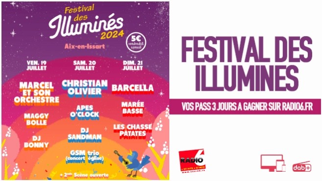 Radio 6 vous offre votre pass 3 jours pour le festival des illuminés