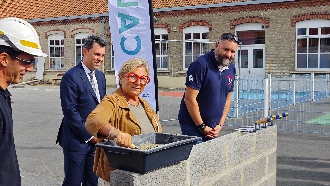 Calais : début de construction d’un nouveau restaurant scolaire.