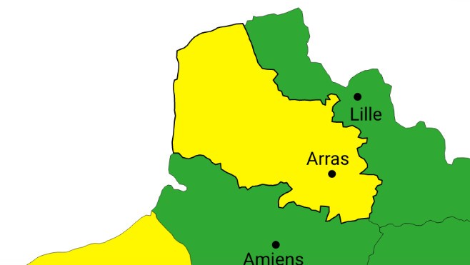 Le Pas-de-Calais en vigilance jaune pour pluie-inondation 