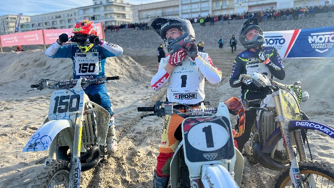 Beach Cross de Berck: David Herbreteau (Honda) a remporté la course Vintage