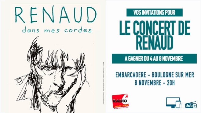 Gagnez vos places pour le concert de Renaud à Boulogne Sur Mer