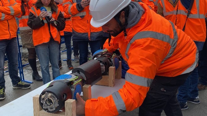 Un robot testé dans le réseau de l'Eau du Dunkerquois pour connaître l'état des tuyaux...