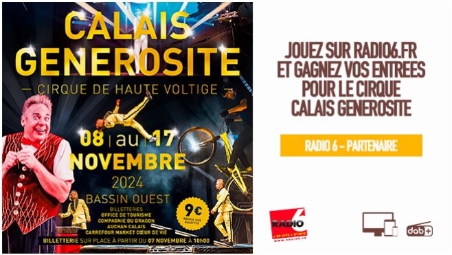 Jeu Web - Assistez en famille au cirque Calais Générosité