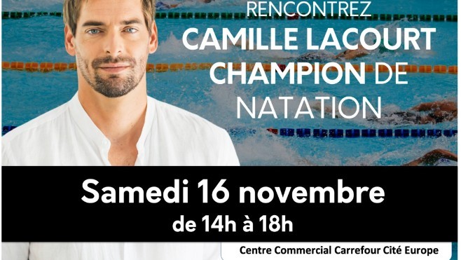 Camille Lacourt invité à la Cité Europe samedi après-midi.