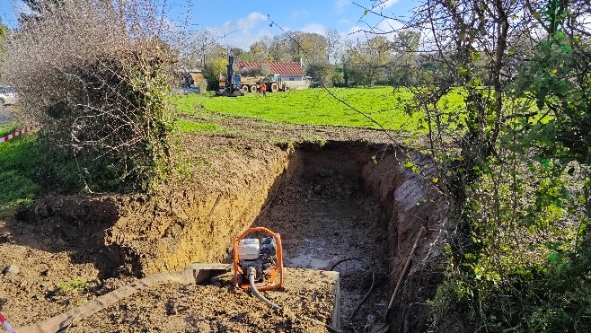 Des travaux à Bourthes pour lutter contre les inondations. 