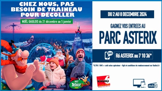 JEU SMS EXCLUSIF : Gagnez vos entrées pour un Noël Gaulois au Parc Astérix 