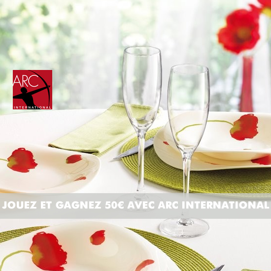 Gagnez vos bons de 50€ avec Arc International