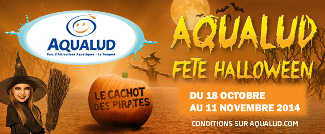 Plogeon diabolique à l'aqualud qui est en mode HALLOWEEN pour les vacances ! 