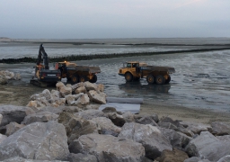  A Berck, les travaux d'enrochement des Sternes viennent de débuter