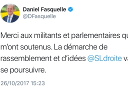 Daniel Fasquelle écarté de la course à la Présidence des Républicains. 