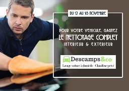 Gagnez le nettoyage COMPLET de votre véhicule avec Descamps & Co