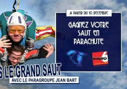 Pour noël, gagnez votre saut en parachute avec le Paragroupe Jean Bart