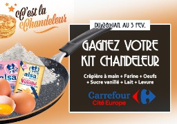 [Jeu Antenne] - Gagnez votre KIT CHANDELEUR avec Carrefour Coquelles en jouant à Dévalisez La Banque