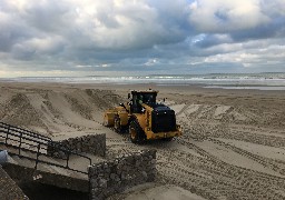 Touquet: la piste de l'Enduropale prend forme sur la plage