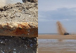 Un obus détruit à Oye-Plage hier matin