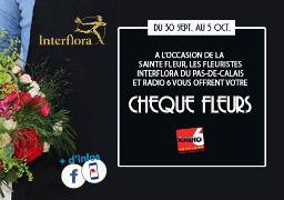 A l'occasion de la ste fleur, gagnez votre chèque de 30€ à dépenser chez les fleuristes Interflora du Pas-de-Calais