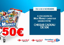 Gagnez votre bon d'achat de 50€ avec Carrefour Market à Berck, Etaples et au Touquet