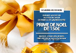 GRAND JEU DE NOEL - Gagnez votre prime de noël de 150€