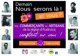 Campagne d’affichages des commerçants de la région d’Audruicq pour inciter à consommer local