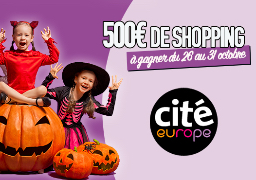 500€ de shopping à gagner cette semaine avec Cité Europe