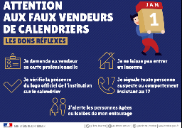 Région d'Audruicq : attention aux faux vendeurs de calendriers