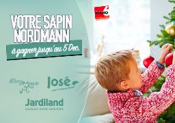 Jeu Antenne et Web - Jardiland à Calais, Les Serres du Manoir et les pépinières José vous offrent votre sapin Nordmann