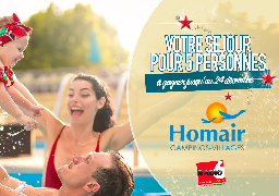 Grand jeu de Noël - Gagnez votre séjour pour toute la famille dans l'un des campings Homair - Valeur : 550€