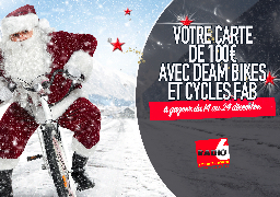 GRAND JEU DE NOEL - Les Cycles Fab et Dream Bikes vous offrent une carte KDO de 100€